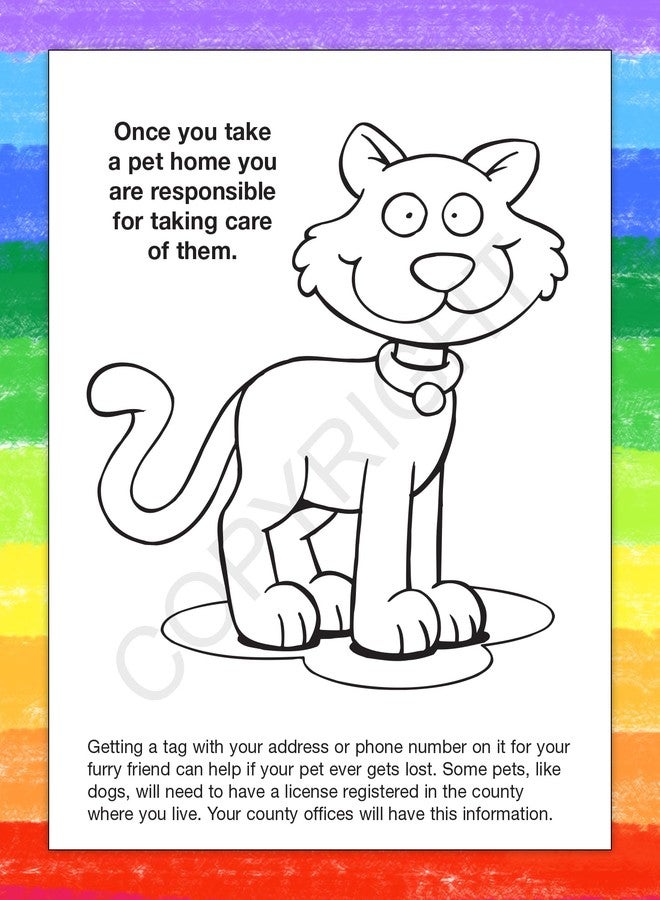 ZOCO - Healthy Pets Coloring & Activity Books (50 Bulk Pack, Without Crayons) - Pet Care Education with Fun Games & Activities - Veterinarian Handout for Kids - Image 4